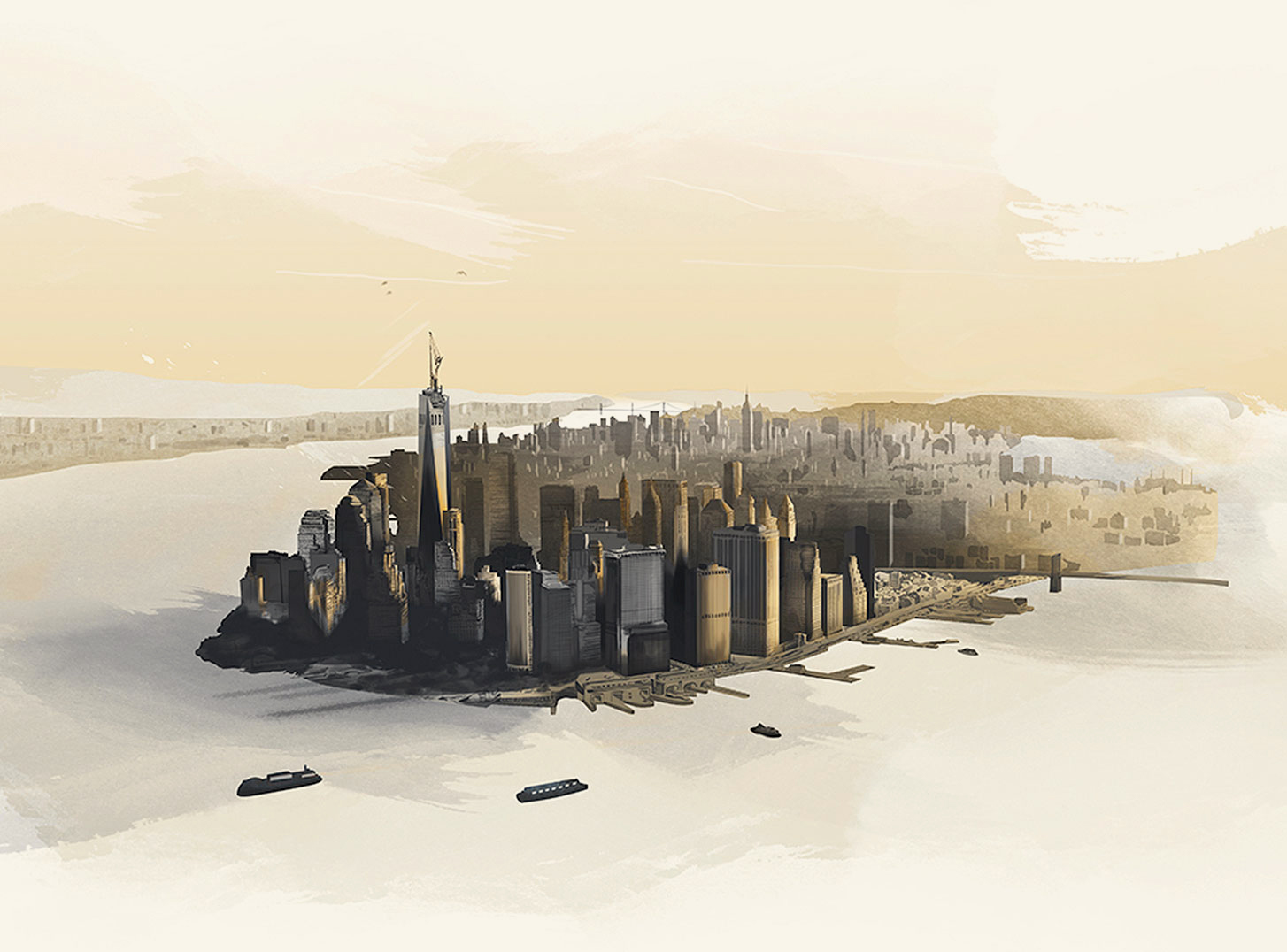 New York skyline illustration